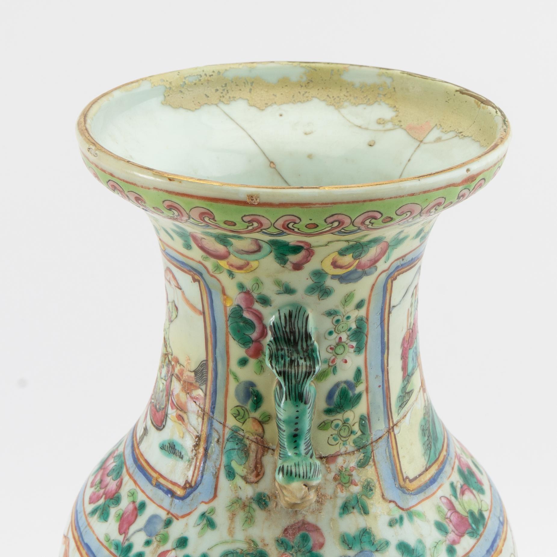 Vas Kina Kanton 1800-talets slut porslin.