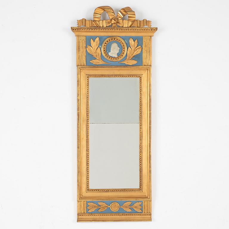 A Gustavian mirror, Georg Lindberg, Stockholm, 1799.