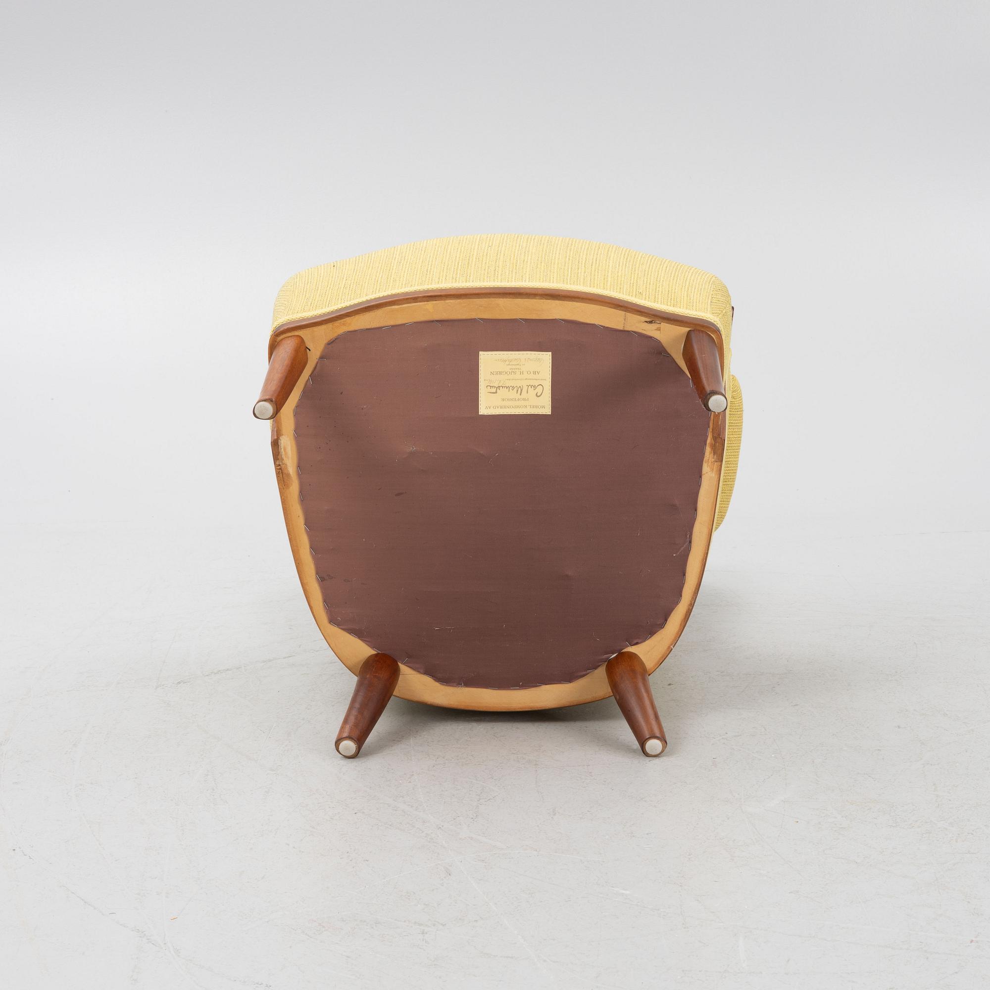 Carl Malmsten, fåtölj, "Vår fru", OH Sjögren, Tranås 1986.