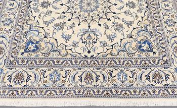 A rug, Nain part silk, ca 197 x 197 cm.