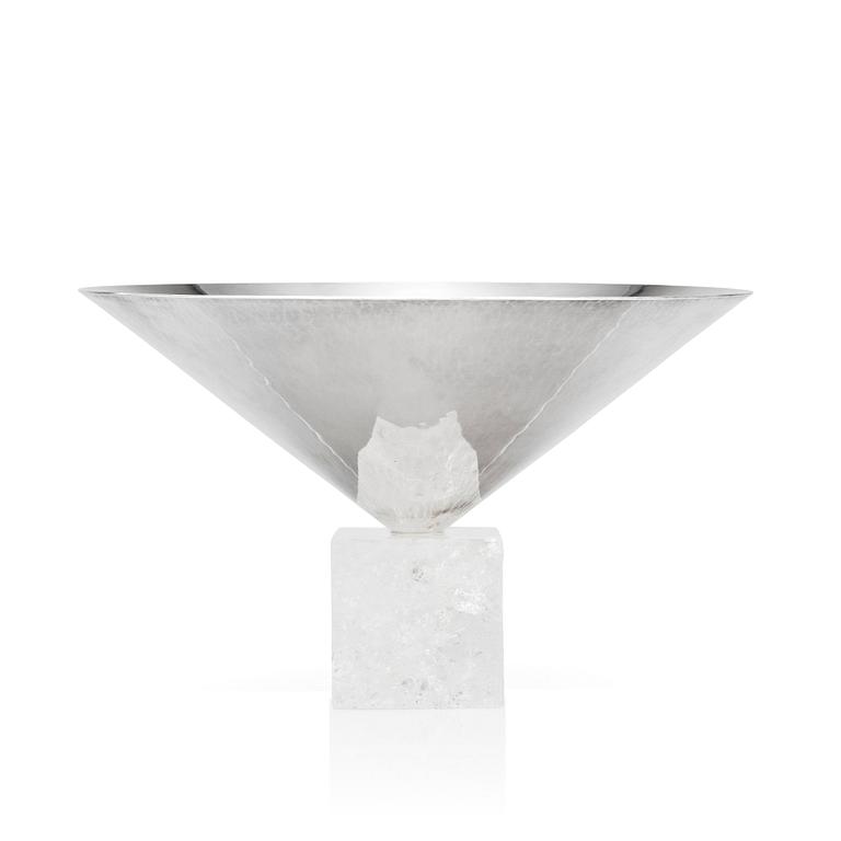 Wolfgang Gessl, a sterling silver and qvartz bowl, Ateljé Wolfgang Gessl, Stockholm 2009.
