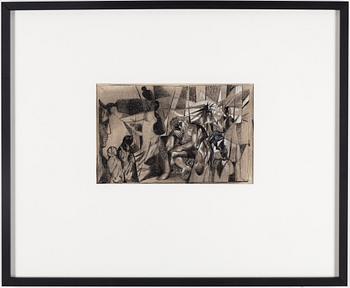 PETER WEISS, ink on paper, signed and dated 1946.