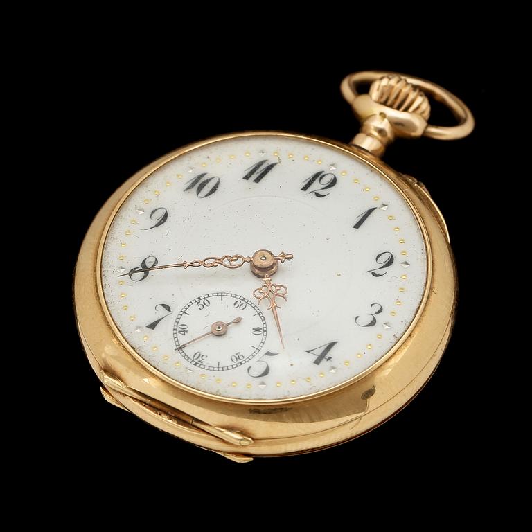FICKUR, 14k guld, 1900-tal. Vikt 23 g.