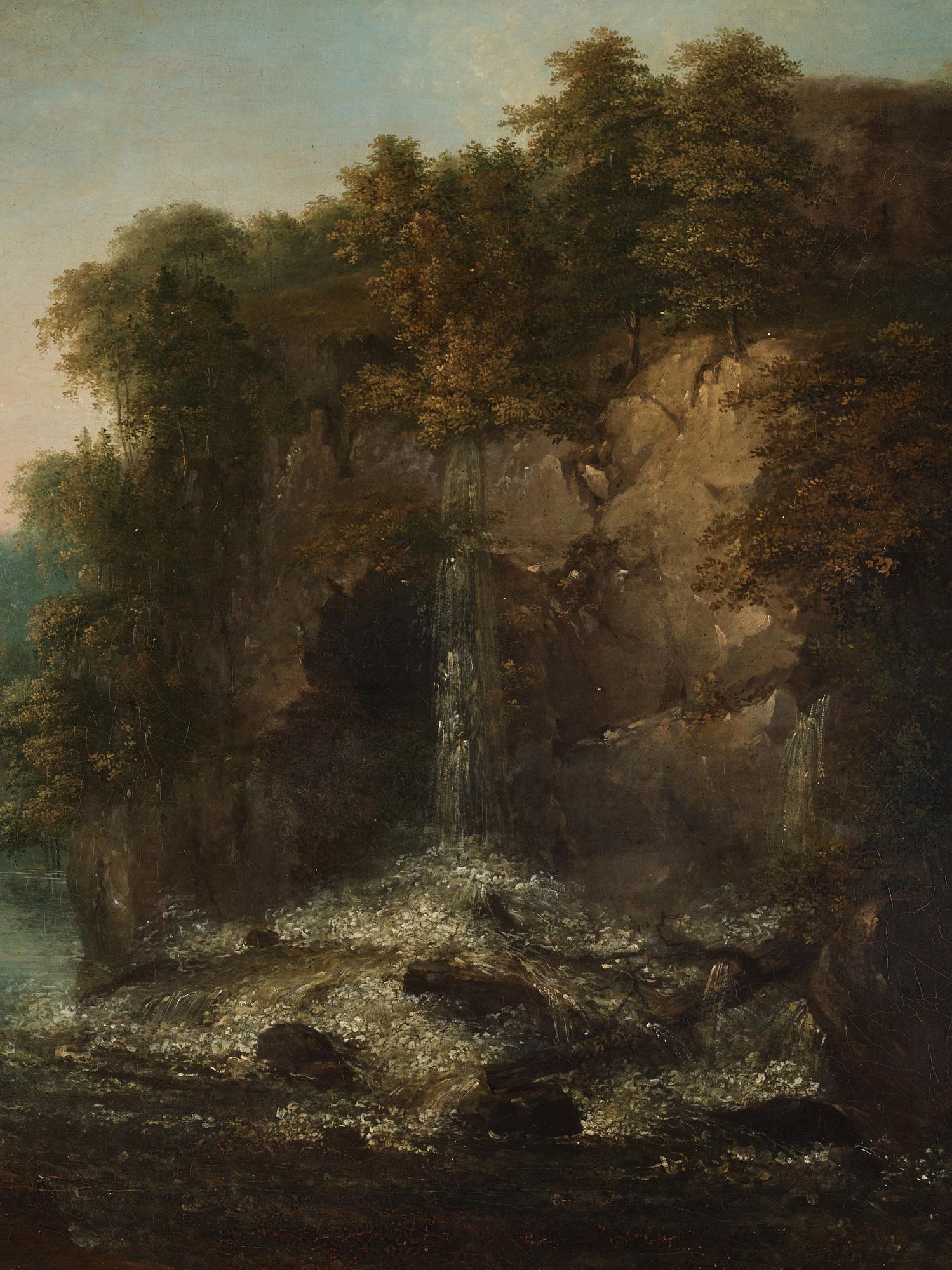 Pehr Emanuel Limnell, Park landscape with manor house/Pastoral landscape with waterfall.