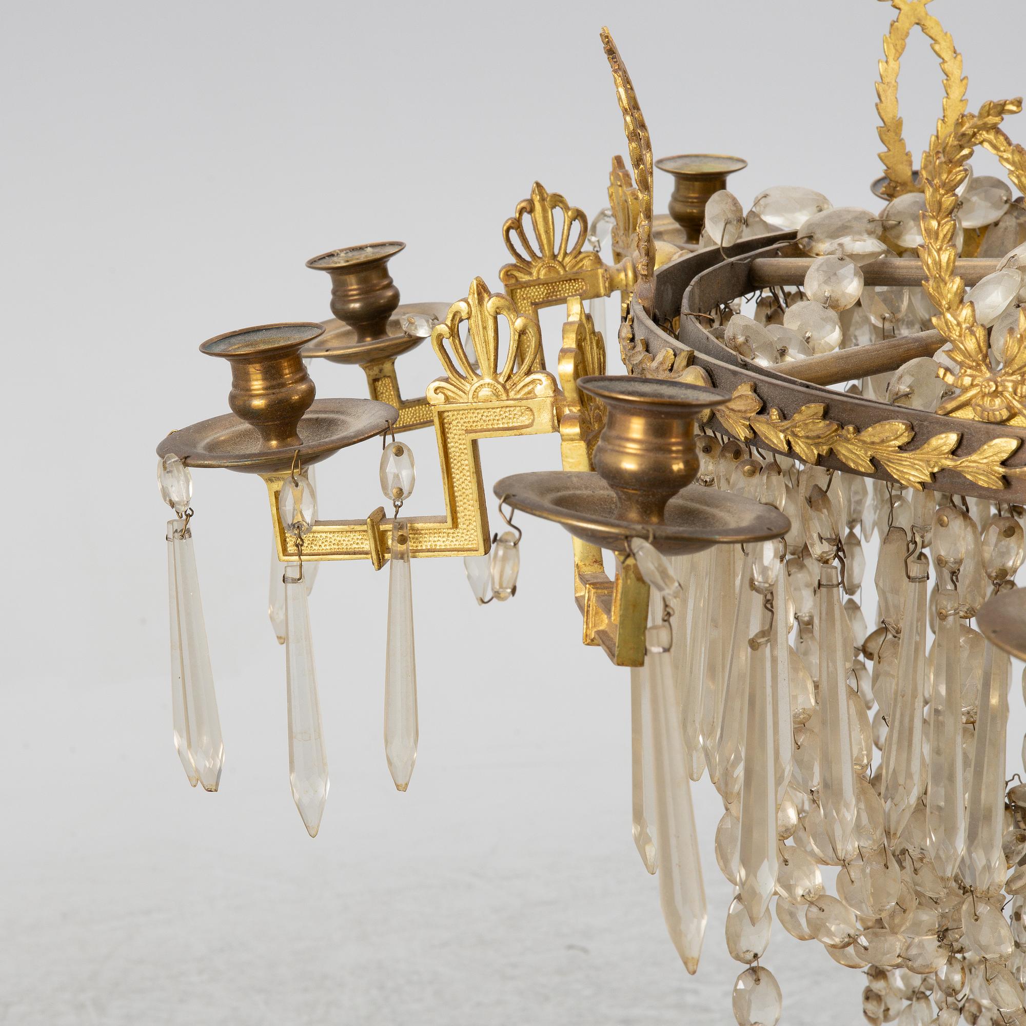 A chandelier, circa 1900.