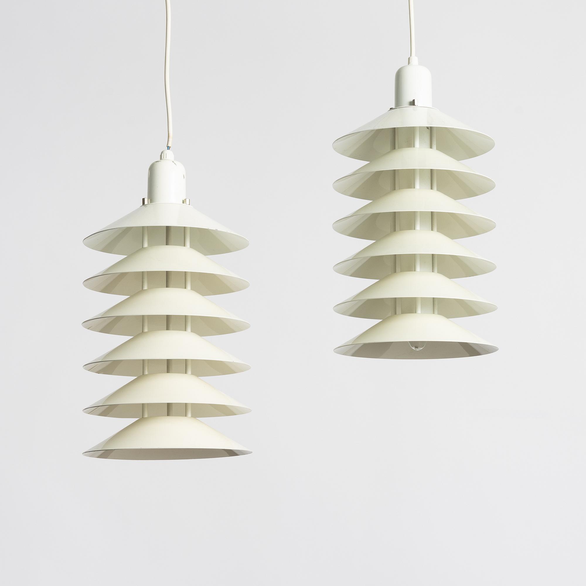 Jörgen Gammelgaard, taklampor, ett par, "Tip Top 6", Pandul 1960/70-tal.