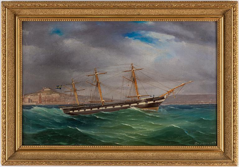 OKÄND KONSTNÄR, olja på duk, signerad och daterad 1869.