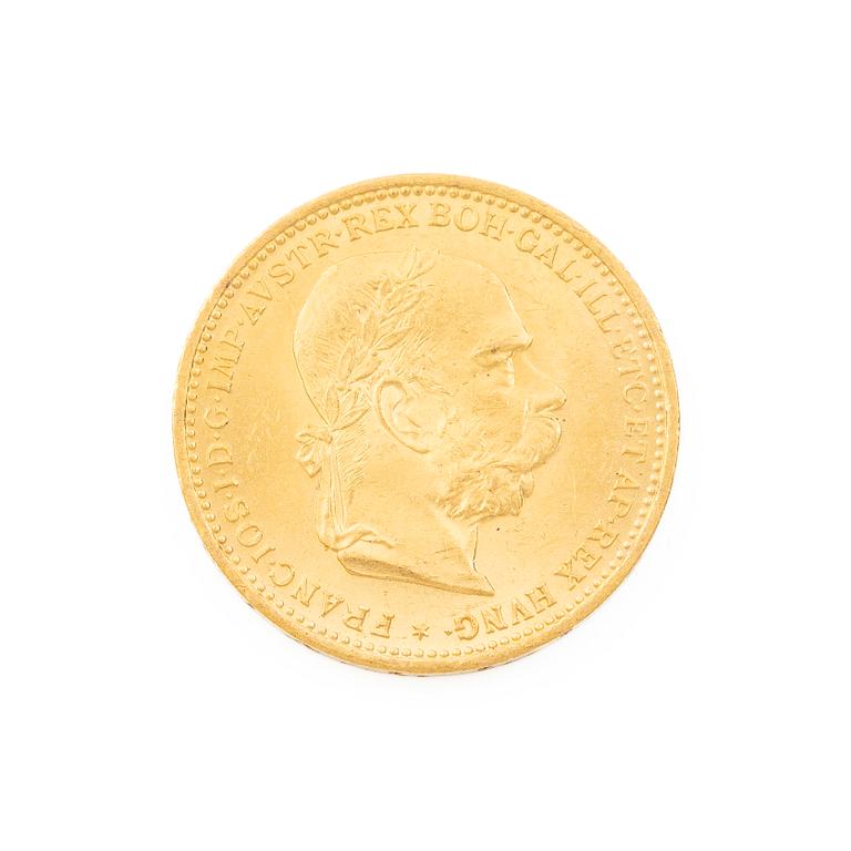Gold coin, Austria-Hungary, 20 Corona, 1895.