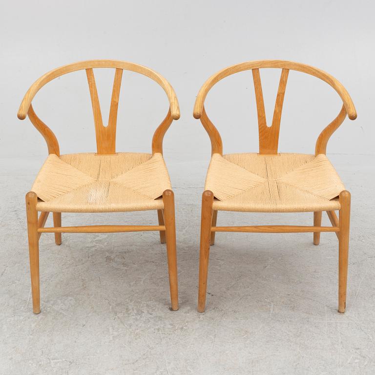 Hans J. Wegner, stolar, 6 st, "Y-stolen" modell CH-24, Carl Hansen & Søn, Danmark.