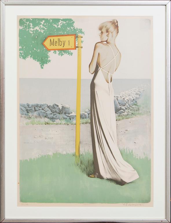 Yrjö Edelmann, lithograph in colours signed and numbered 120/150.