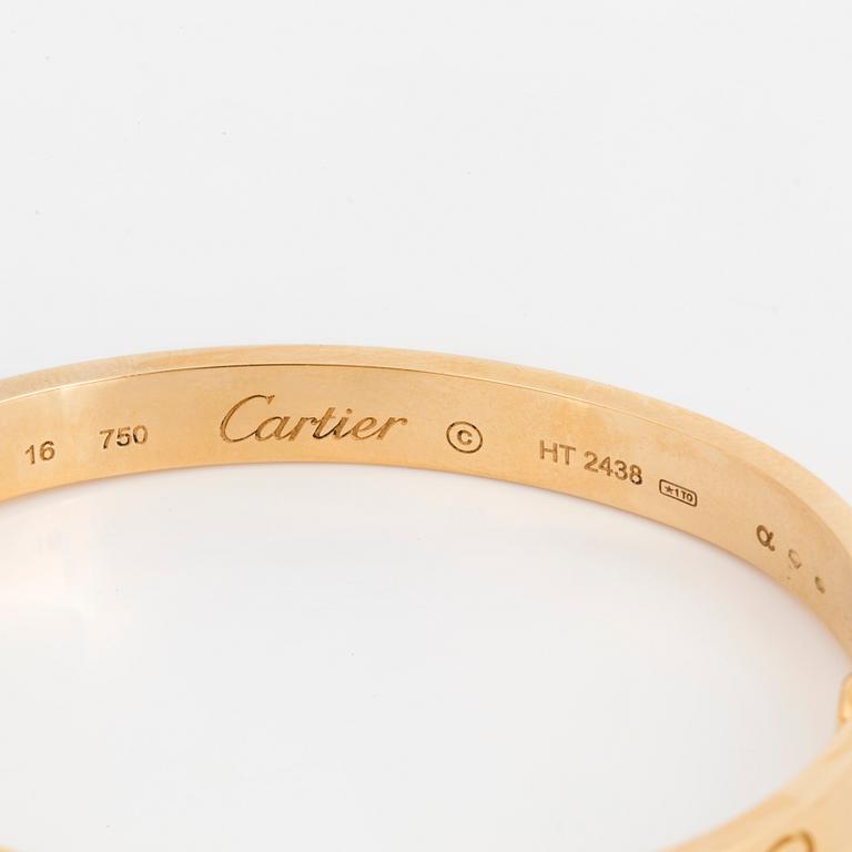 A Cartier 'LOVE' bracelet in 18K gold.