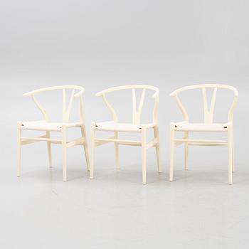 Hans J. Wegner, stolar, 6 st, modell CH24, "Y-stolen, Carl Hansen & Son, Danmark.