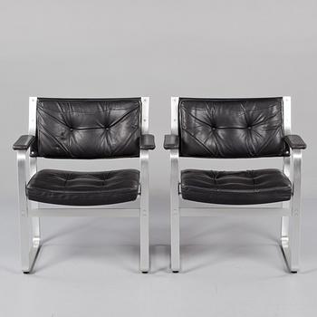 FÅTÖLJER, ett par, "Mondo", Karl-Erik Ekselius för JOC Möbler, 1900-talets andra hälft.