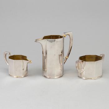 KAFFESERVIS, 3 delar, silver, Österrike-Ungern 1872-1922.