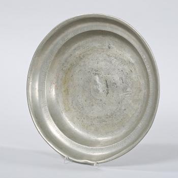 SKÅLFAT, tenn, Gottlob Friedrich Baumann, Hudiksvall, 1818.