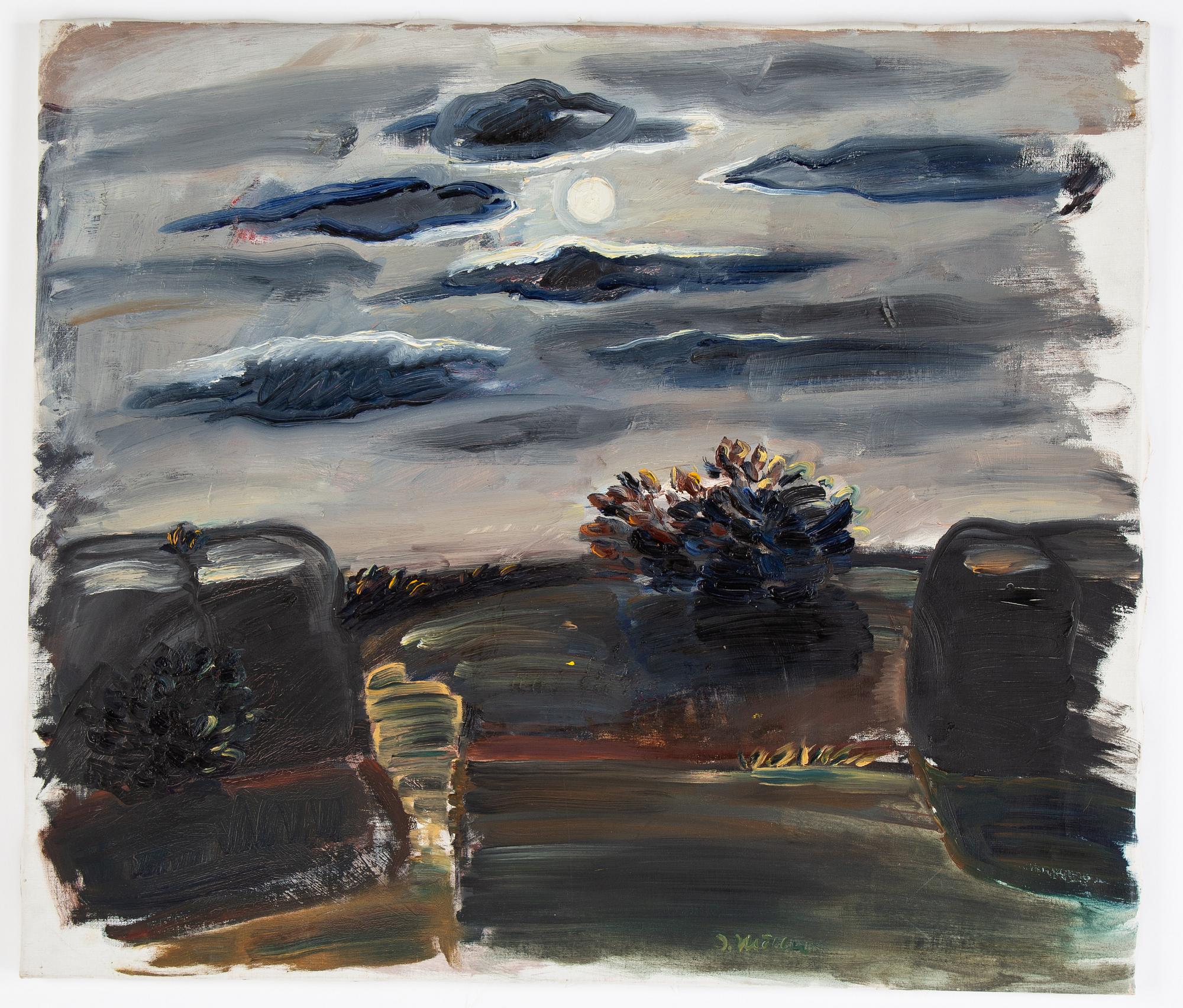 Ingegerd Möller, oil on canvas. Signed.