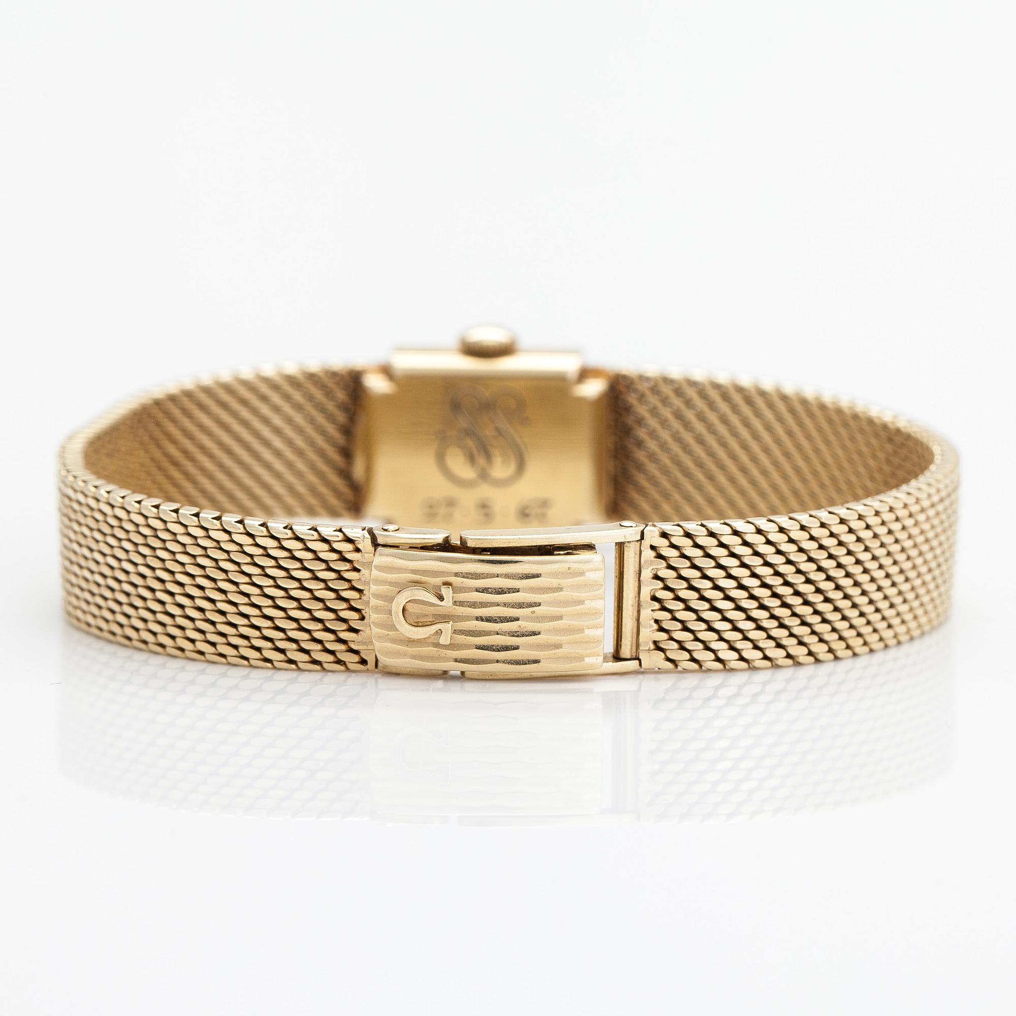 Omega, armbandsur, 14 x 14 mm.