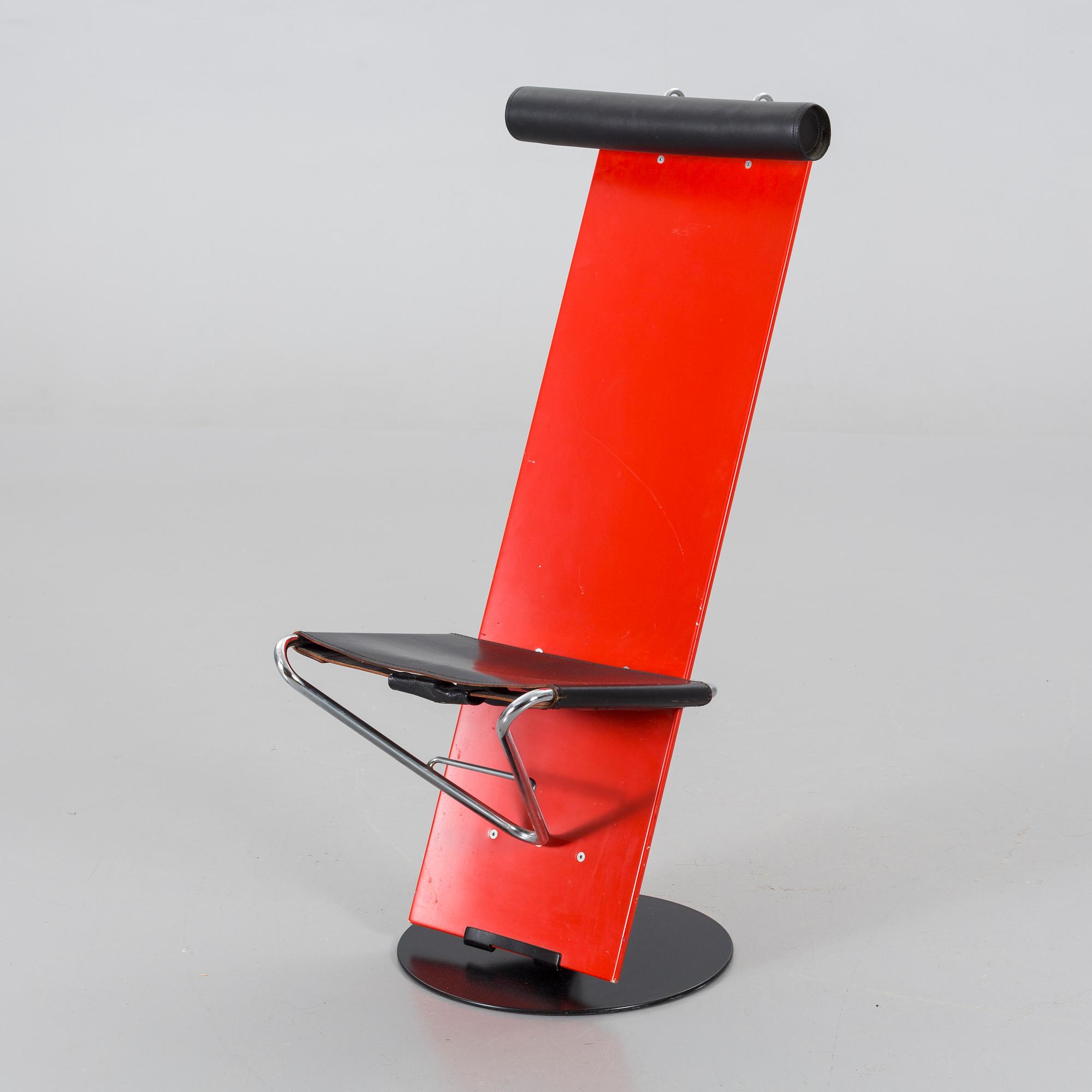 BÖRGE LINDAU & BO LINDECRANTZ, stol, "Plankan" För Svensson i Lammhult 1985.