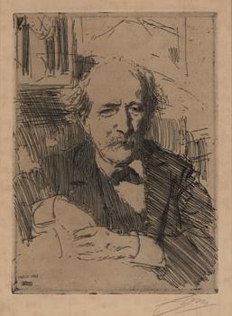 Anders Zorn, etching signed and dated Paris 1906, signed with pencil.