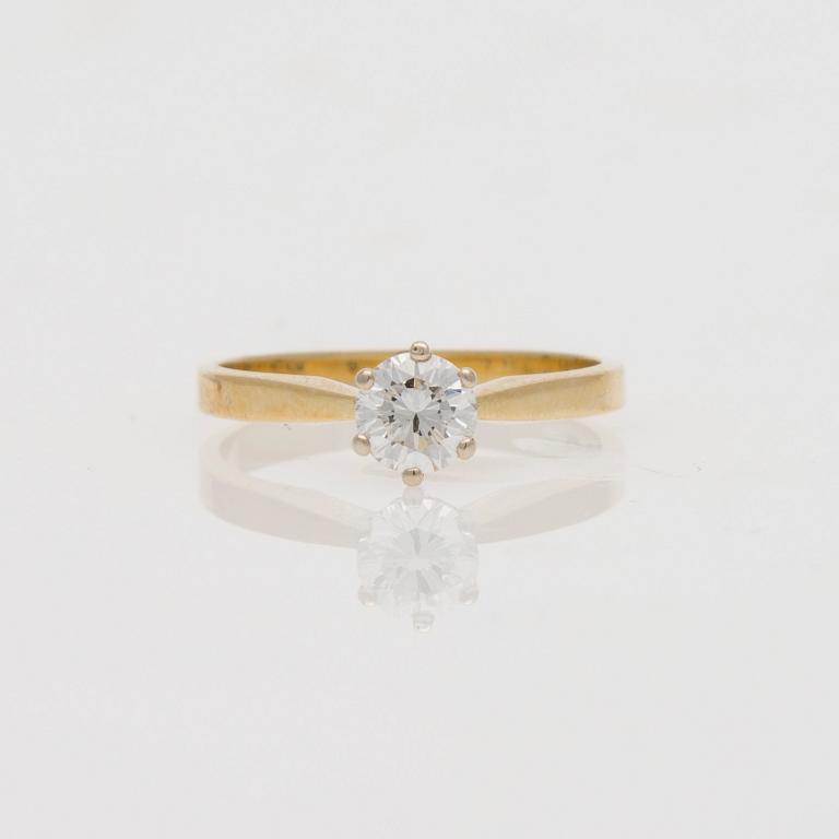 RING, briljantslipad diamant, 14K kultaa. Coster Diamonds.