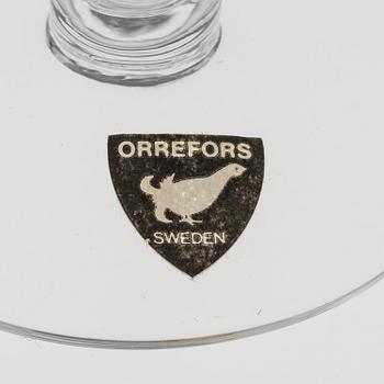 ORREFORS, konjakskupor, 16 st, glas, 1900-talets sista kvartal.