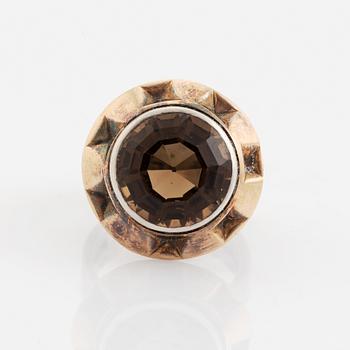 Sigurd Persson, silver and smoky quartz ring.