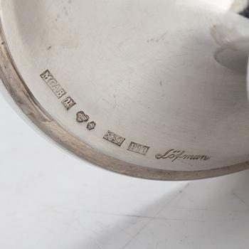 Eric Löfman, A set of twelve silver wine glasses, KG Markströms, Uppsala 1977-1978.