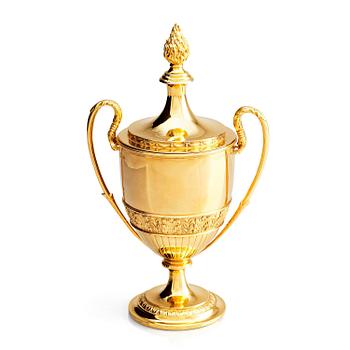 318. An English suger bowl/cup with lid, mark of David Edward & George Edward (Edward & Sons), Glasgow 1898-99.