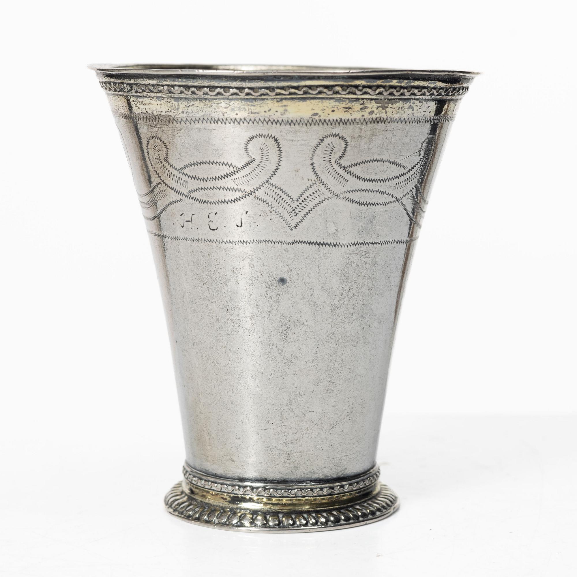 A Swedish silver beaker, mark of Jeremias Dahlén, Västerås (1722–1736–).