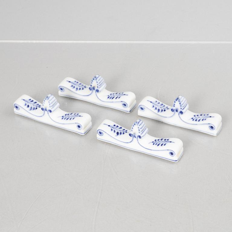 Service pieces, 18 pcs, porcelain, "Blue Fluted", Royal Copenhagen, Denmark.