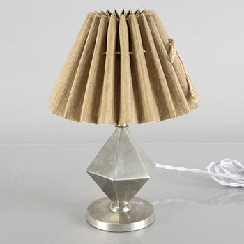 Guldsmedsaktiebolaget, a pewter table lamp, Sweden 1931.