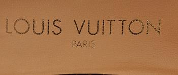 A pair of slingbacks by Louis Vuitton.