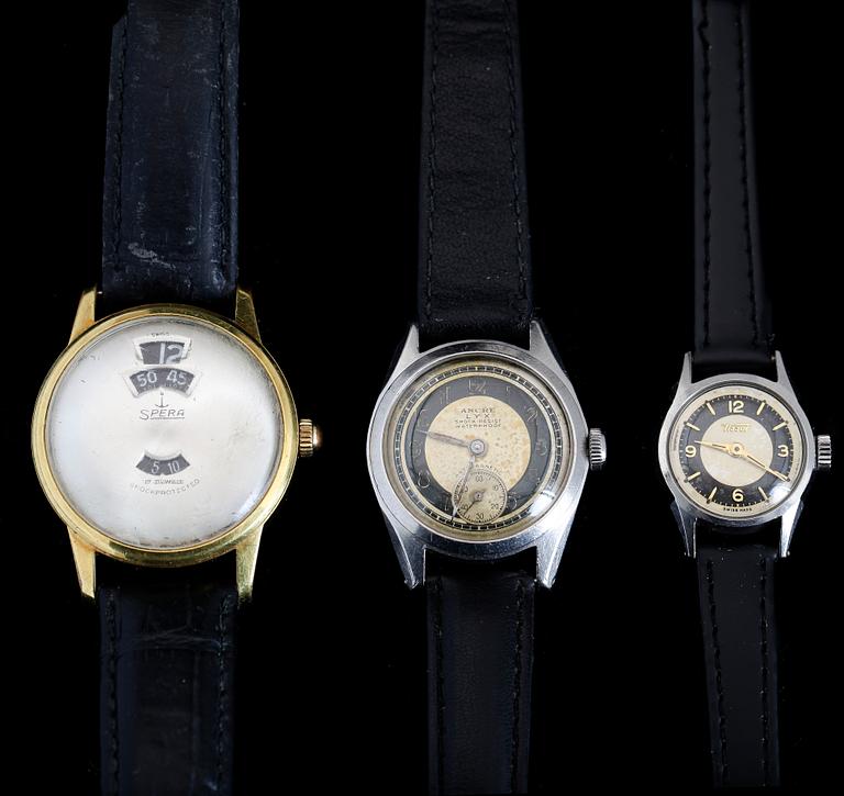 ARMBANDSUR, 3 st, Tissot, Spera och Ancre Lyx.