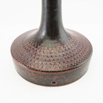 Stig Lindberg, bordslampfot signerad Gustavsbergs studio 1969 glaserat stengods.