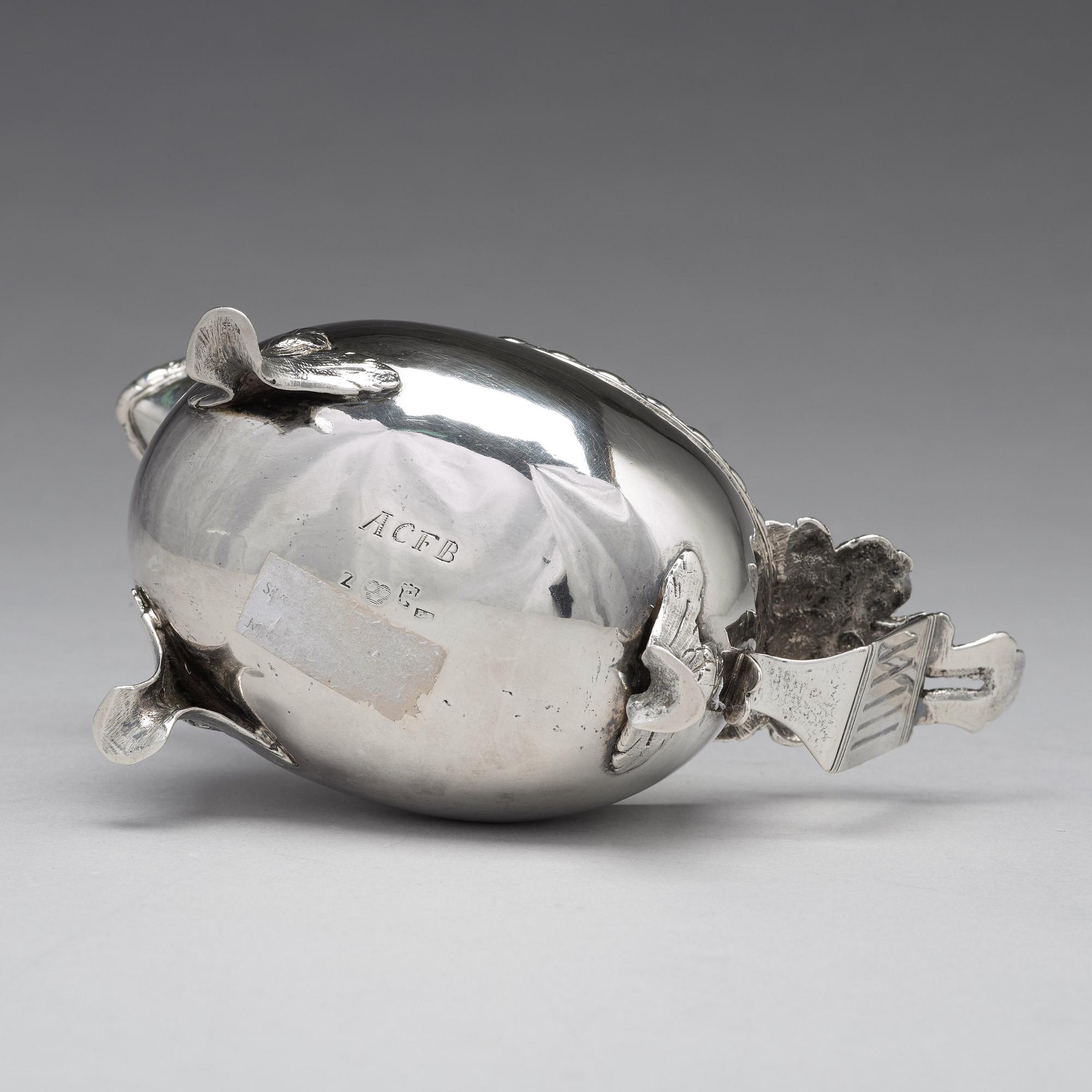 A Swedish 18th century parcel-gilt silver cream-jug, mark of Pehr Zethelius, Stockholm 1782.