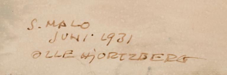 OLLE HJORTZBERG, gouache, signerad och daterad 1931.