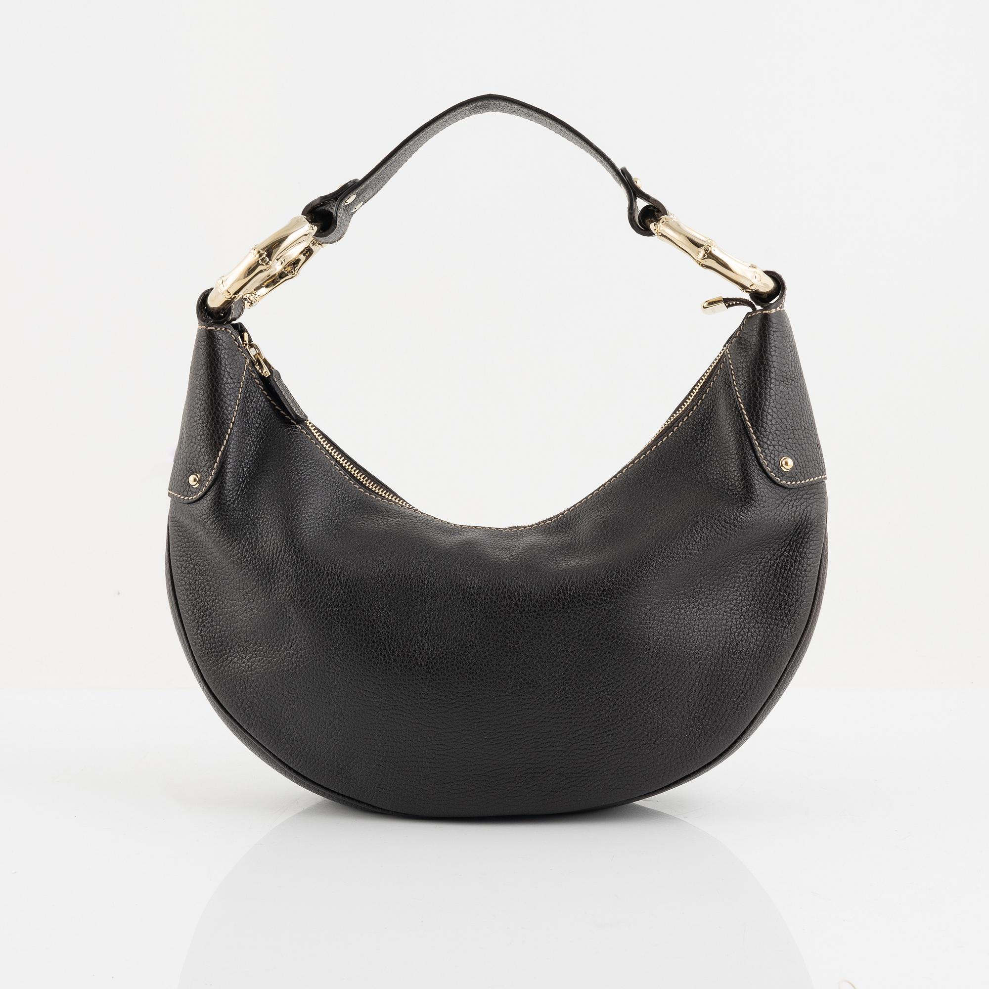 GUCCI LEATHER BAMBOO Shoulderbag| Rare Vintage Gucci|gucci