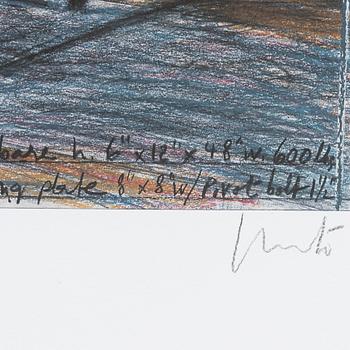 Christo & Jeanne-Claude, färgoffset Signerad.