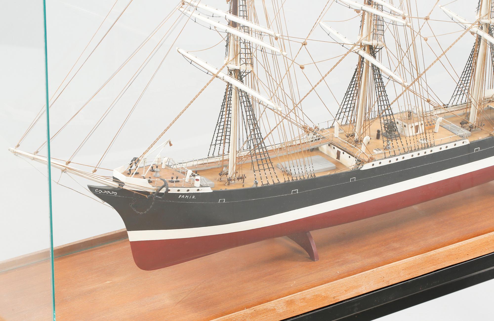 A boat model, "Pamir", made in the second half of the 20th century.