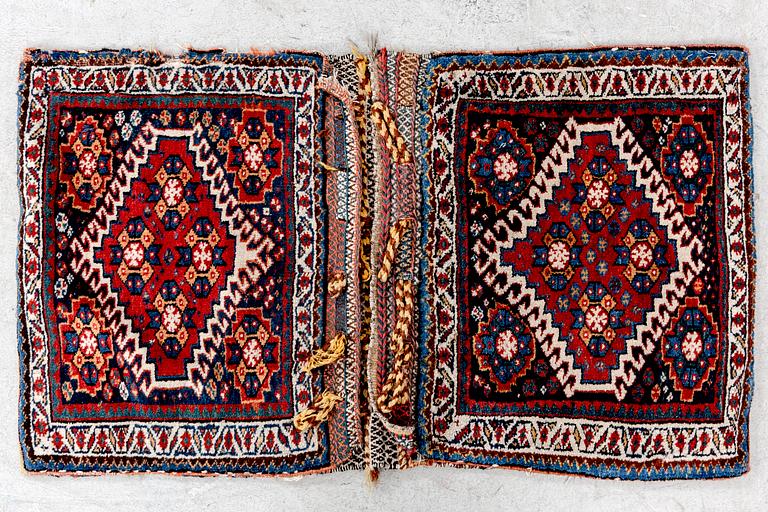 A semiantique/antique Kashgai sadle bag ca 109x62 cm.