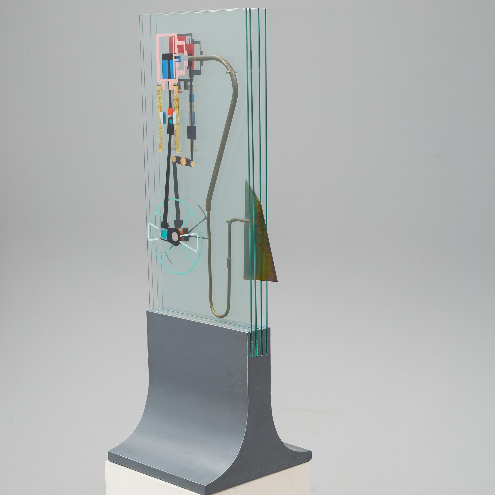 C GÖRAN KARLSSON, sculpture, mixed media, glass and metal.