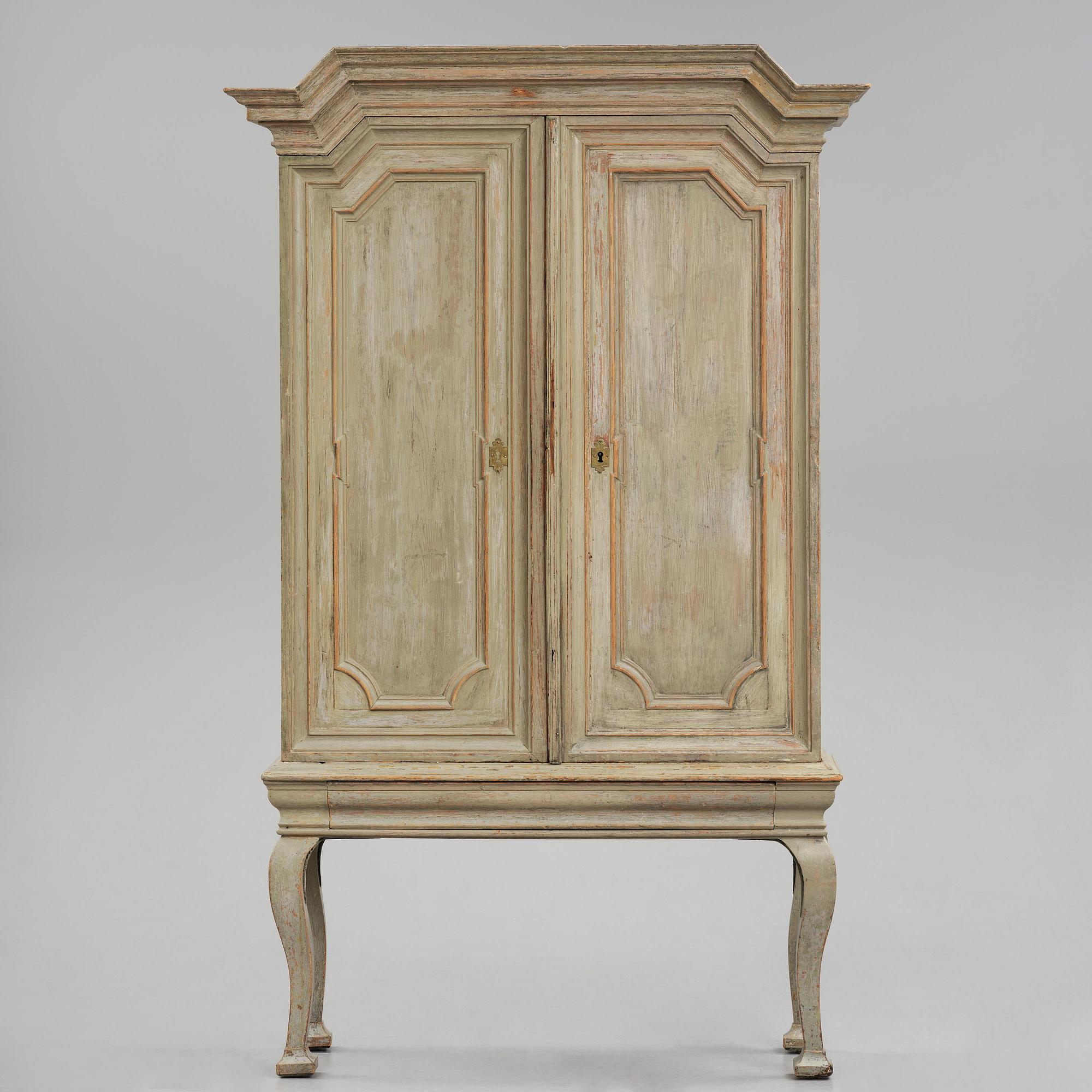 A Swedish late Baroque cabinet, first part 18th century.