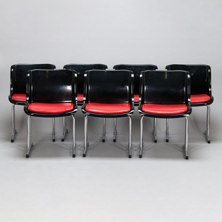 Yrjö Kukkapuro, A set of seven '3427M' chairs for Haimi, Finland.