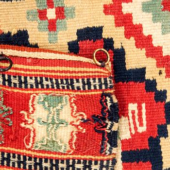 Bänkalängd Södra Skåne rölakan sent 1800-tal, ca 208x59 cm.