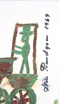 NILS RUNDGREN (Björnjägaren), 3 st blandteknik, sign samt dat "69".