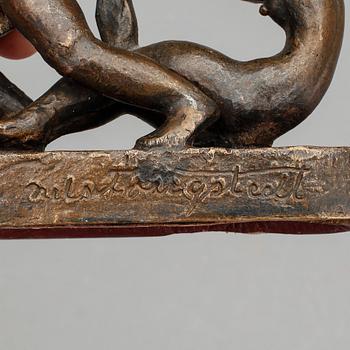 NILS FOUGSTEDT, skulptur, brons. Signerad.