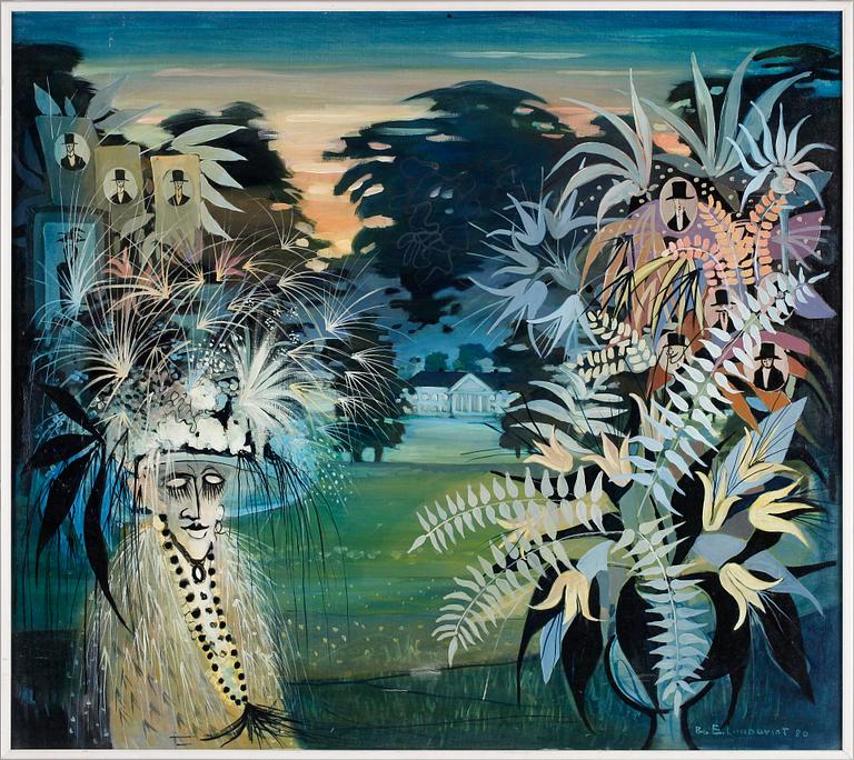 BO E LUNDQUIST, olja på duk, sign o dat 80.