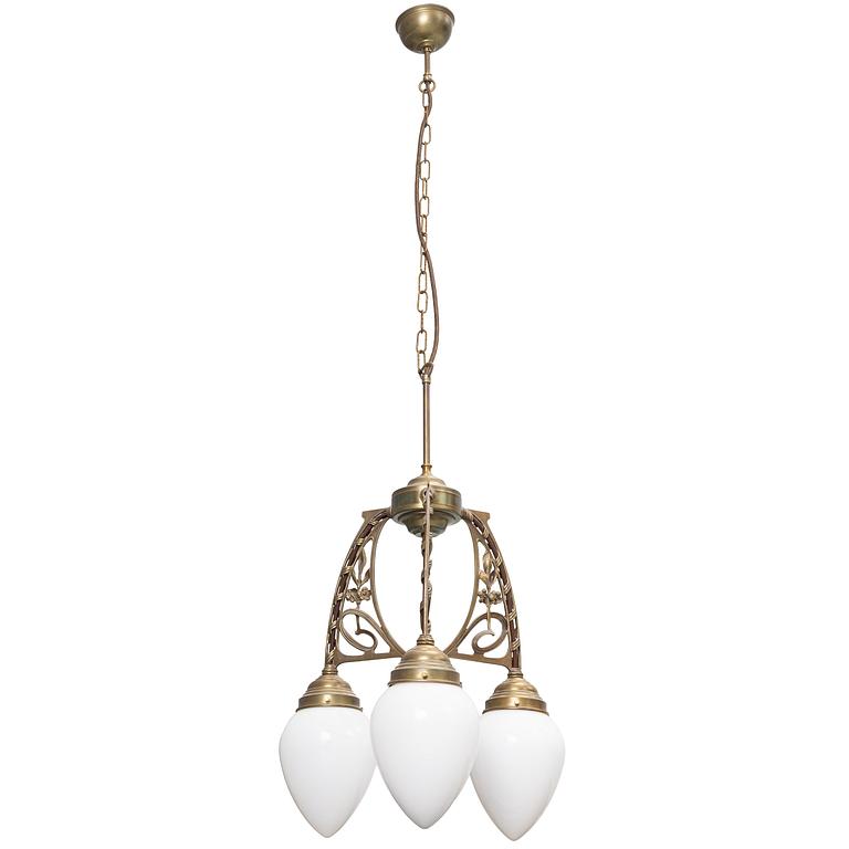 Ceiling lamp, D53, Art Nouveau style, circa 2000, Berliner Messinglampen, Germany.