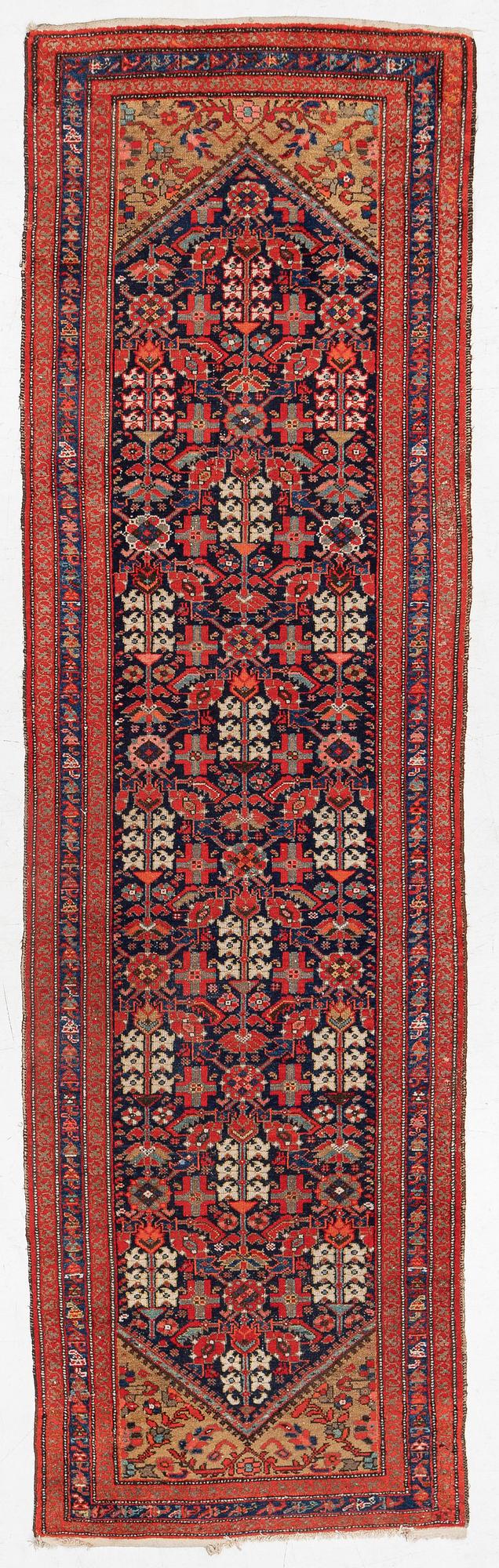 Gallerimatta, antik/semiantik Malajir, ca 365 x 105 cm.