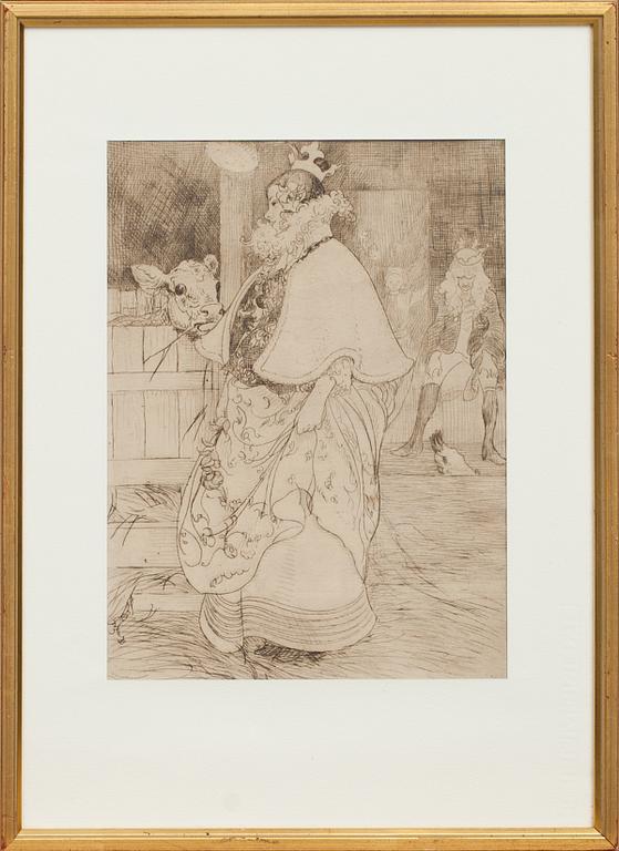 CARL LARSSON, etsning.
